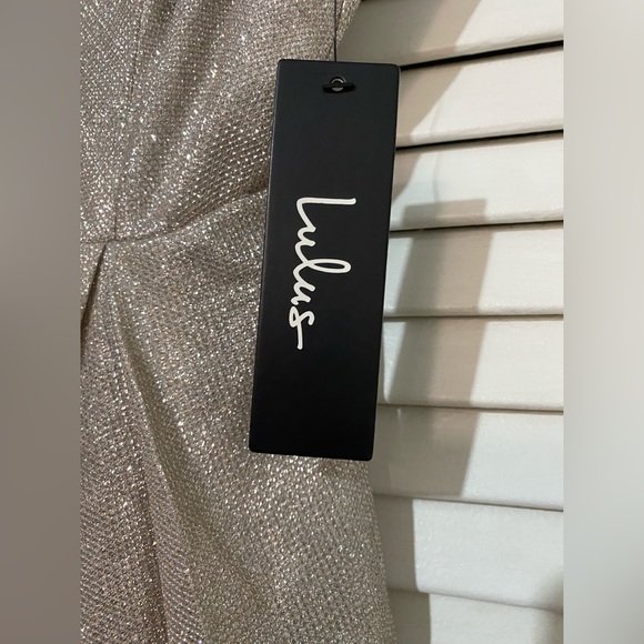 X-Small Lulus Lookout Weekend Sparkly Silver Skater Dress - Picture 5 of 5